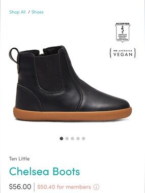 Ten Little Kids' Chelsea Boots in Black